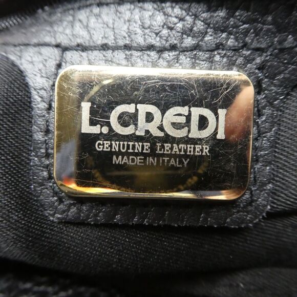 L. Credi Black Pebbled Leather Convertible Crossbody Backpack Purse Shoulder Bag main image 5